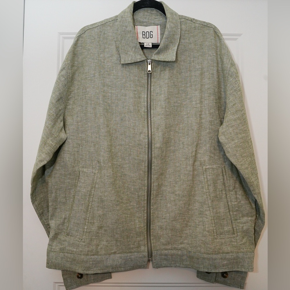 Urban Outfitters / BDG Olive Green Herringbone Jacket
